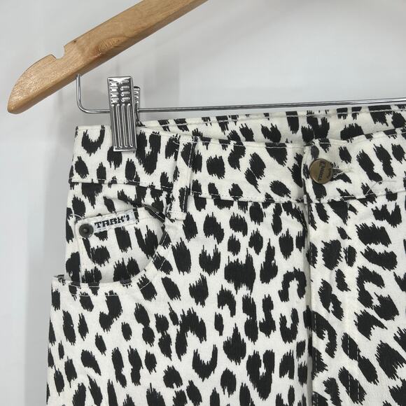 TARK’1 Leopard Print Jeans Vintage French-Made Skinny Pants - Picture 5 of 7